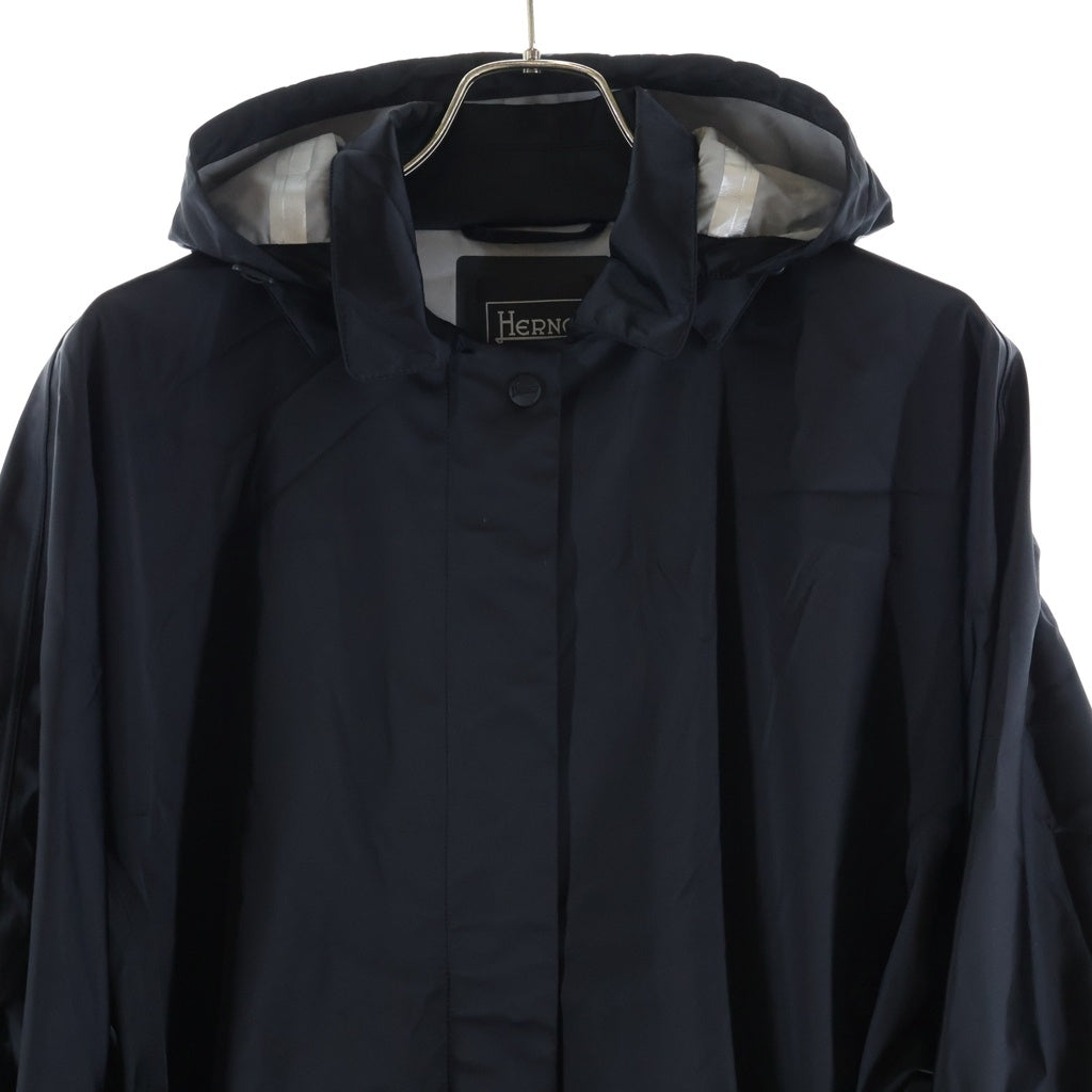 HERNO(ヘルノ) LAMINAR LONG COAT ラミナー フーデッド ロングコート ブラック レディース GC039DL-12318S