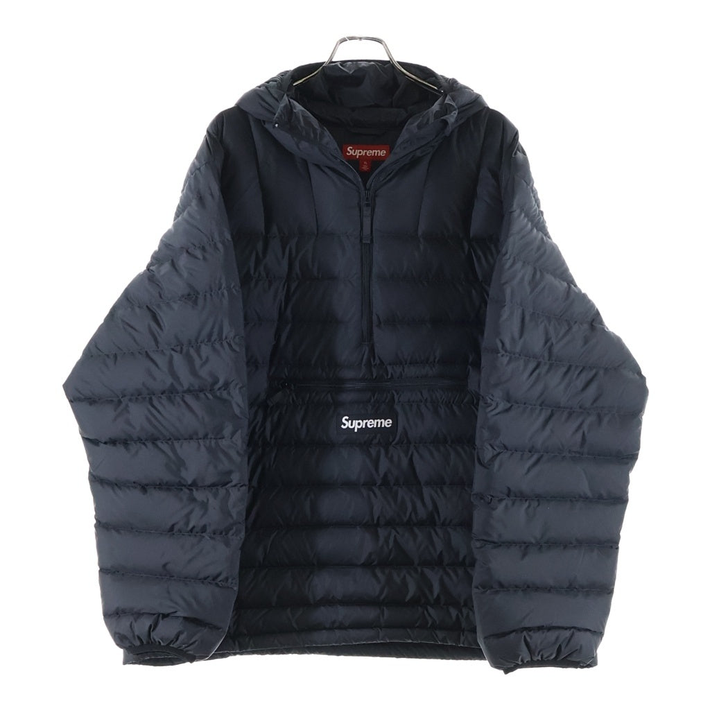 SUPREME(シュプリーム) 25AW Micro Down Half Zip Hooded Pullover マイクロダウン ハーフジップ フーデッドプルオーバーパーカー ブラック