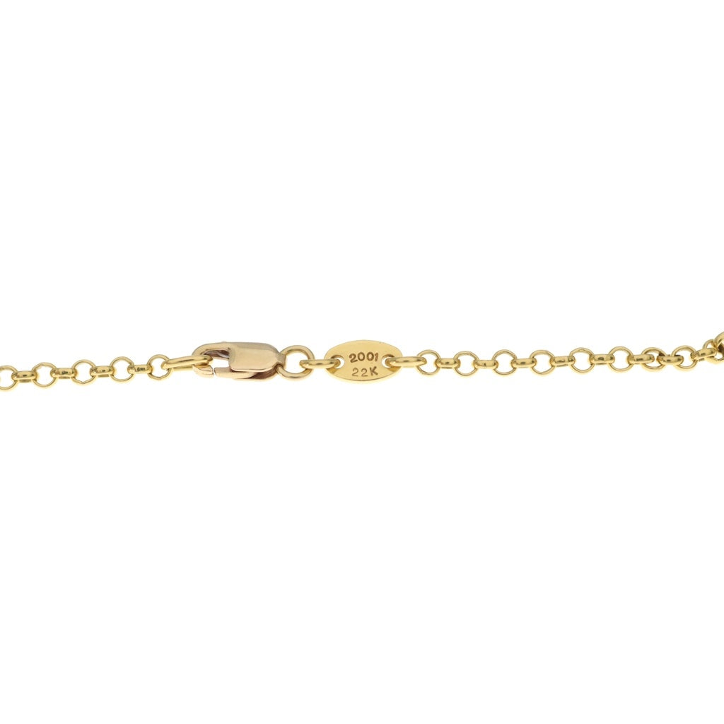 CHROME HEARTS(クロムハーツ) 22K NECKCHAIN R20 ロールチェーンネックレス 20inch ゴールド BCA011