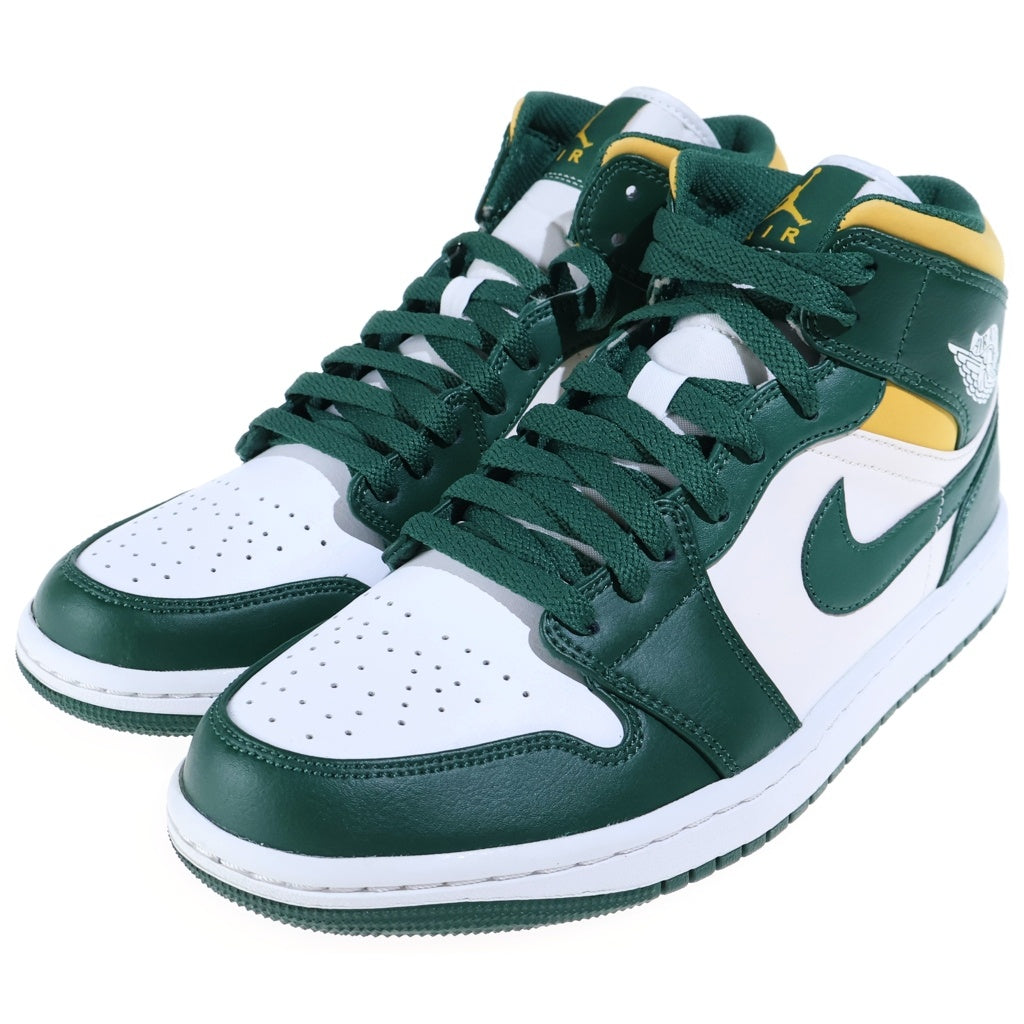 NIKE(ナイキ) AIR JORDAN MID SEATTLE SUPERSONICS エアジョーダン 1 ミッド ミッドカットスニーカー グリーン/ホワイト US8.5/26.5cm 554724-371