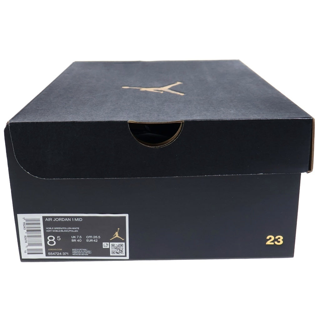 NIKE(ナイキ) AIR JORDAN MID SEATTLE SUPERSONICS エアジョーダン 1 ミッド ミッドカットスニーカー グリーン/ホワイト US8.5/26.5cm 554724-371