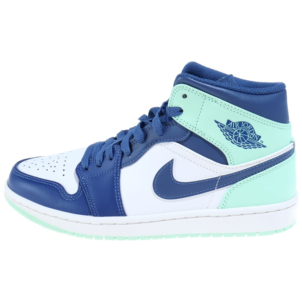 NIKE(ナイキ) AIR JORDAN MID BLUE MINT エアジョーダン 1 ブルーミント ミッドカットスニーカー ホワイト/ブルー US8.5/26.5cm 554724-413