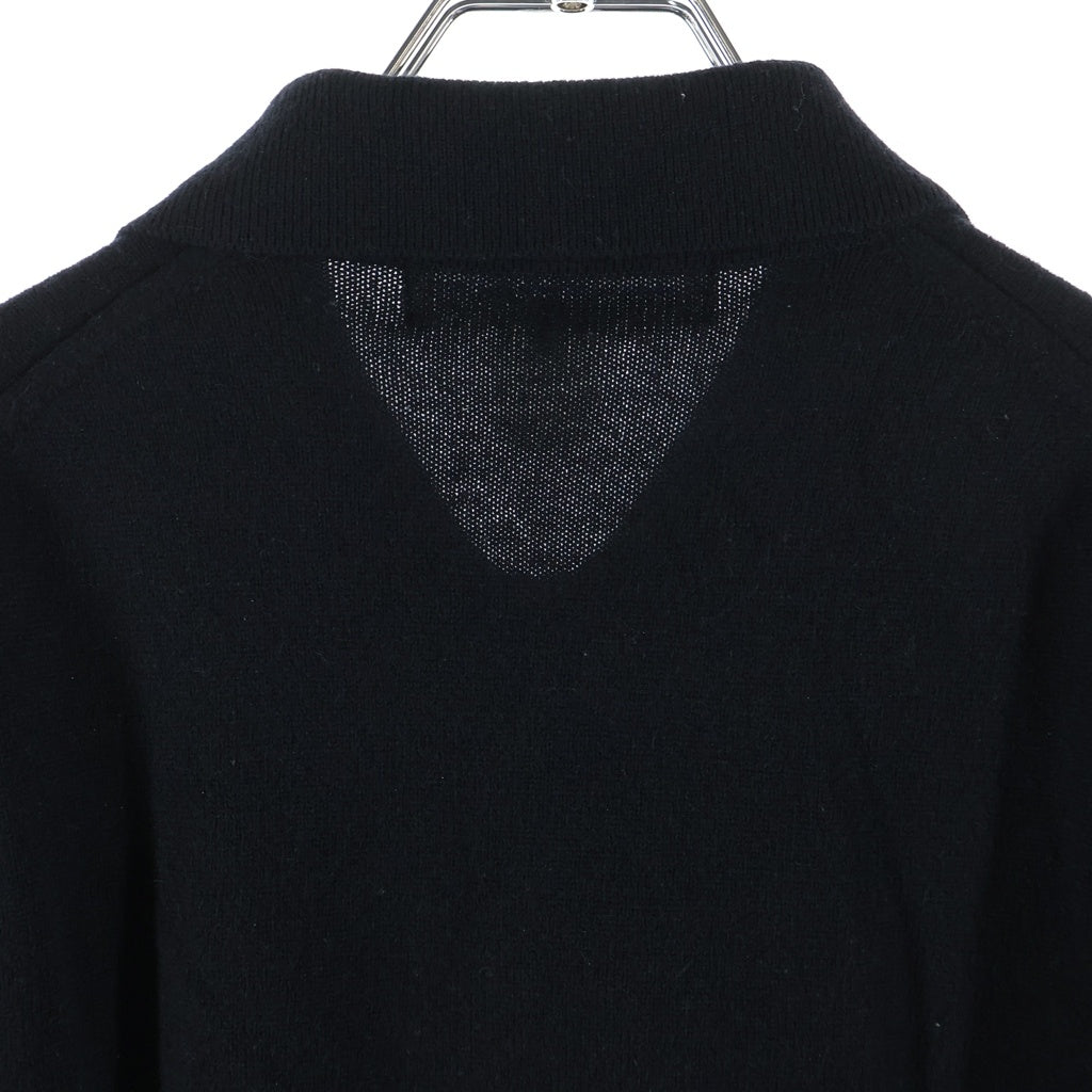 COMME des GARCONS SHIRT(コムデギャルソンシャツ) 24AW 12ゲージ ウール 厚手ニットポロシャツ ブラック FN-N010