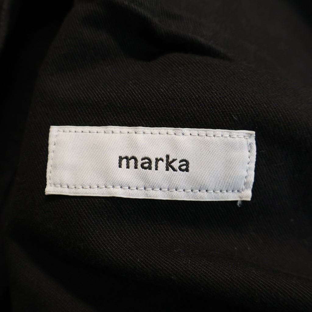 marka(マーカ) ORGANIC COTTON 12OZ DENIM STRAIGHT FIT JEANS ダメージ加工 ボタンフライ ストレートデニムパンツ ブラック M23B-13PT01C