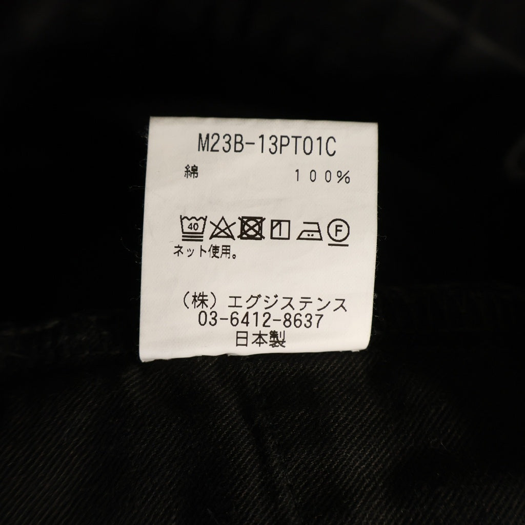 marka(マーカ) ORGANIC COTTON 12OZ DENIM STRAIGHT FIT JEANS ダメージ加工 ボタンフライ ストレートデニムパンツ ブラック M23B-13PT01C