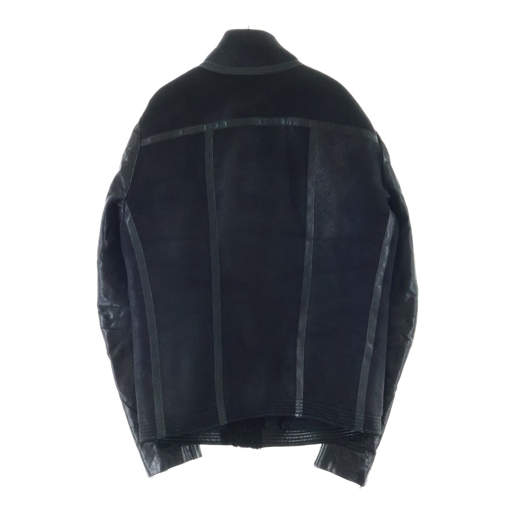 Rick Owens(リックオウエンス) ヴィンテージ期 レザー スウェード 切り替え ライダースジャケット ブラック