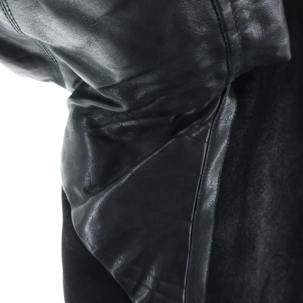 Rick Owens(リックオウエンス) ヴィンテージ期 レザー スウェード 切り替え ライダースジャケット ブラック