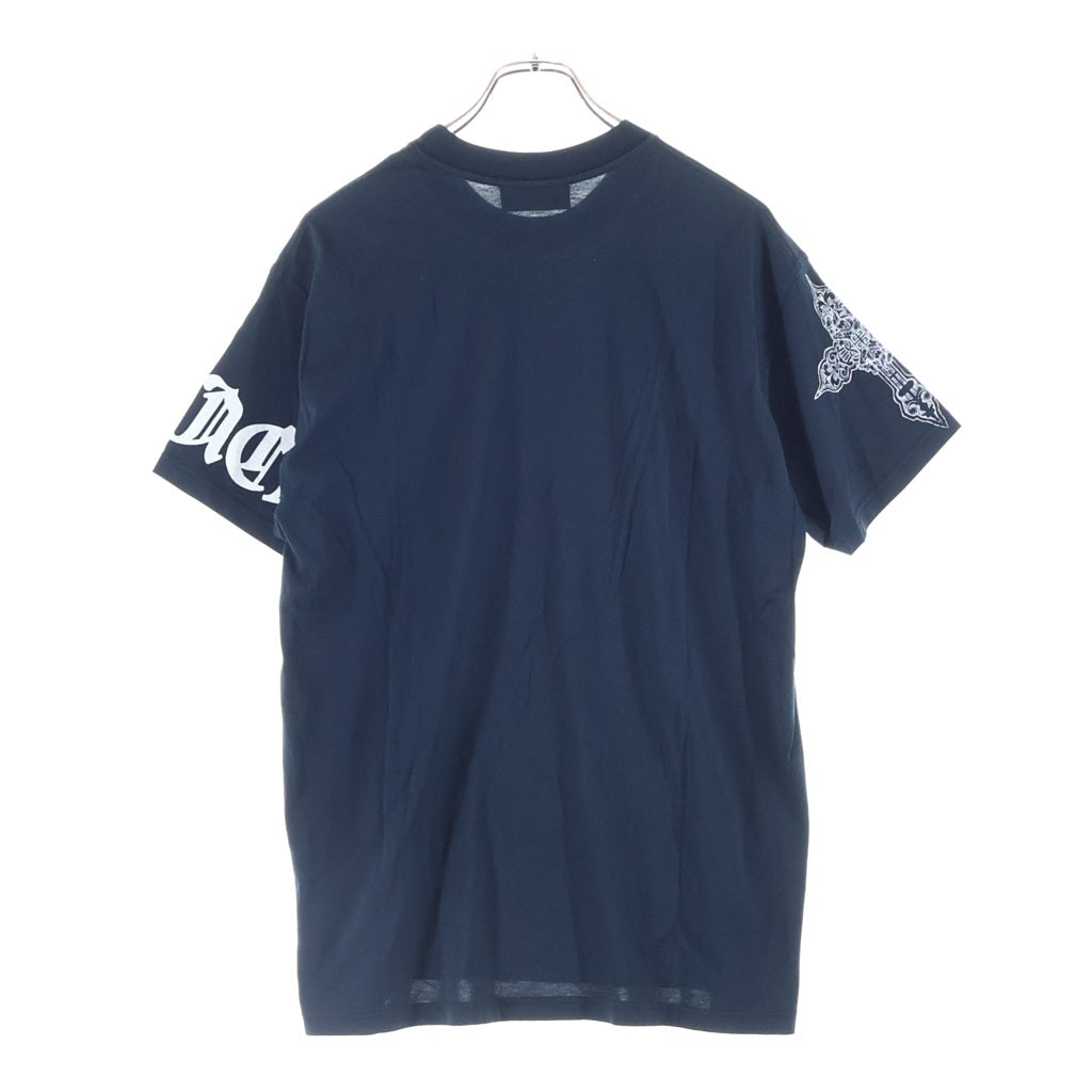 GIVENCHY(ジバンシィ) リカルドティッシ期 スカルタトゥープリント クルーネック半袖Tシャツ カットソー ネイビー 9S 7268 37