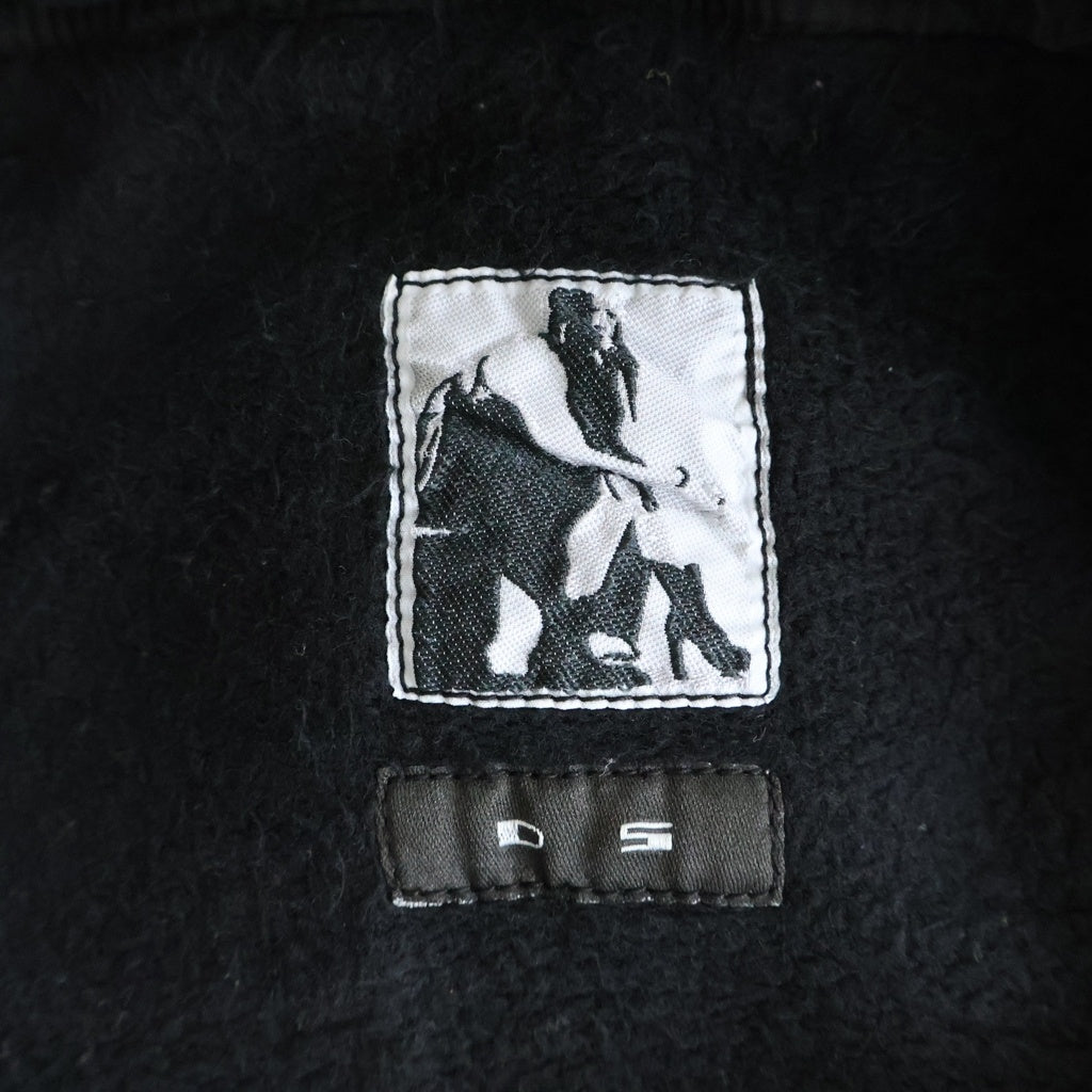 Rick Owens DRKSHDW(リックオウエンス ダークシャドウ) 15SS FAUN期 BERLIN SWEATPANTS ベルリン コットン ボタンフライスウェットパンツ ブラック DU15S9392-F