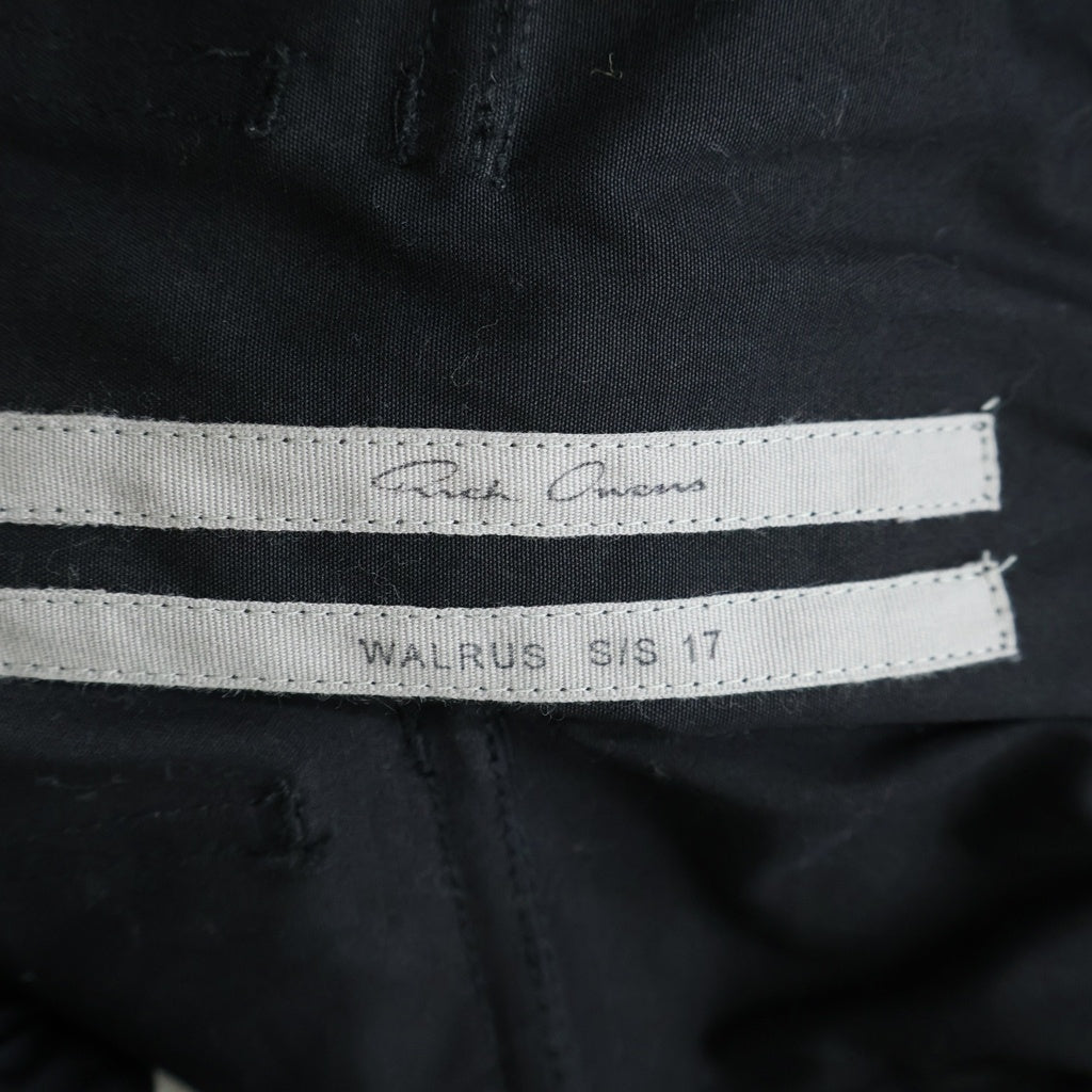 Rick Owens(リックオウエンス) 17SS WALRUS期 クロップドサルエル カーゴパンツ ブラック RU17S9385-TE