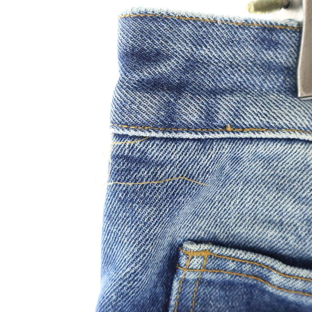 BALMAIN(バルマン) 10AW NEW BIKER DENIM パネル切替 裾ジップ ジップフライ ニューバイカーデニムパンツ ジーンズ インディゴ T542-B401