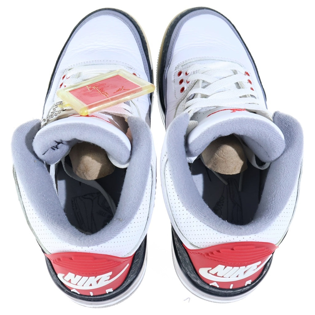 NIKE(ナイキ) AIR JORDAN 3 RETRO TINKER HATFIELD エアジョーダン3 レトロ ティンカー ハッドフィールド ローカットスニーカー ホワイト/ブラック/レッド US9/27cm AQ3835-160