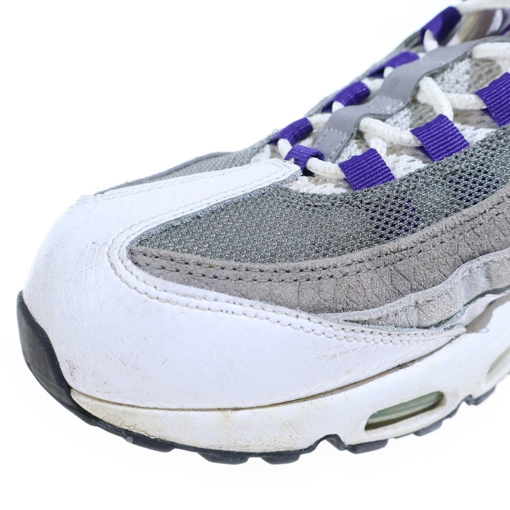 NIKE(ナイキ) AIR MAX95 GRAPE SNAKESKIN エアマックス グレープ スネークスキン ローカットスニーカー グレー/パープル US10/28cm AO2450-101