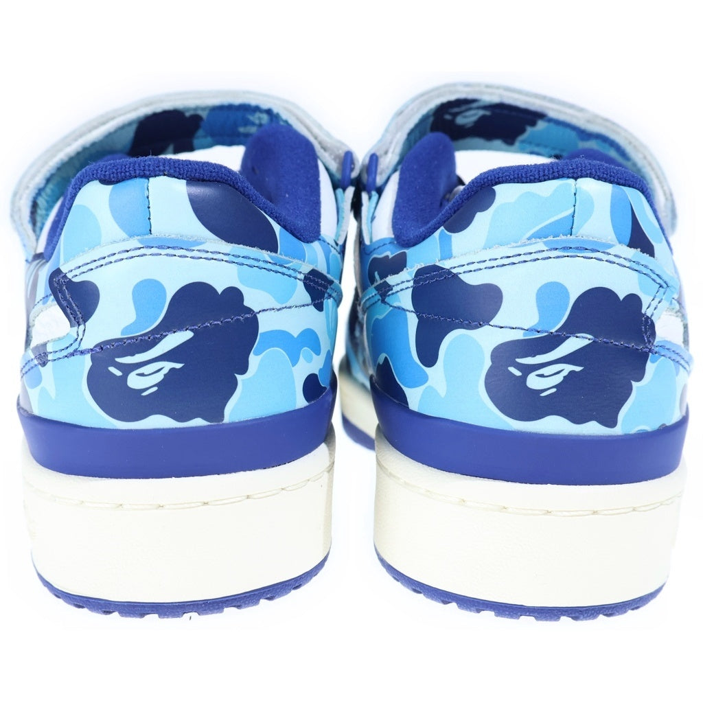 adidas(アディダス) ×A BATHING APE FORUM 84 LOW 30TH ANNIVERSARY アベイシングエイプ フォーラム 30周年 ローカットスニーカー ブルー/ホワイト US10.5/28.5cm ID4772