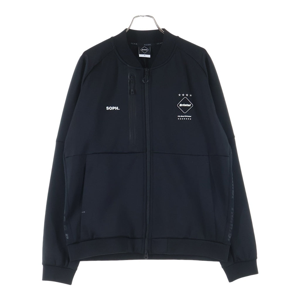 F.C.R.B./F.C.Real Bristol/FCRB(エフシーアールビー/エフシーレアルブリストル) 22SS PDK JACKET バックロゴプリント トラックジャケット ジップアップブルゾン ブラック FCRB-220002
