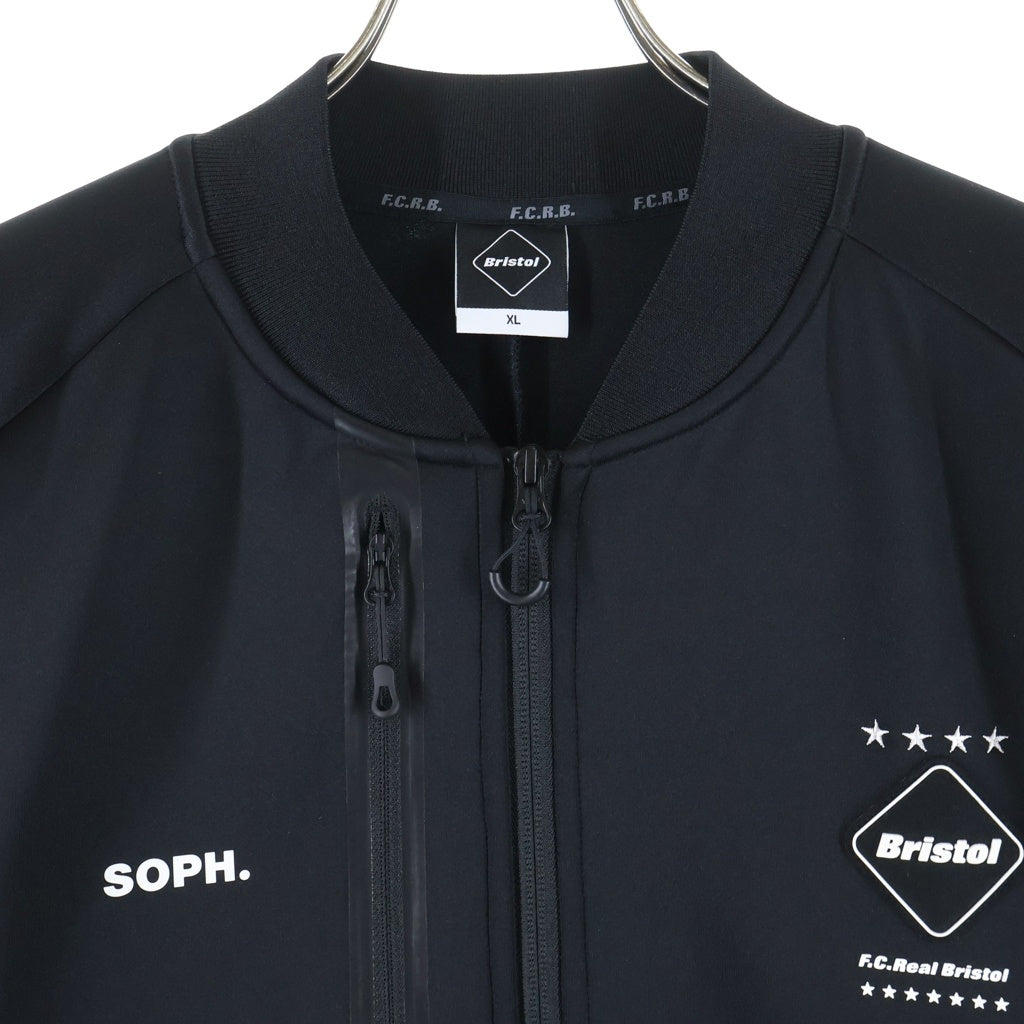 F.C.R.B./F.C.Real Bristol/FCRB(エフシーアールビー/エフシーレアルブリストル) 22SS PDK JACKET バックロゴプリント トラックジャケット ジップアップブルゾン ブラック FCRB-220002