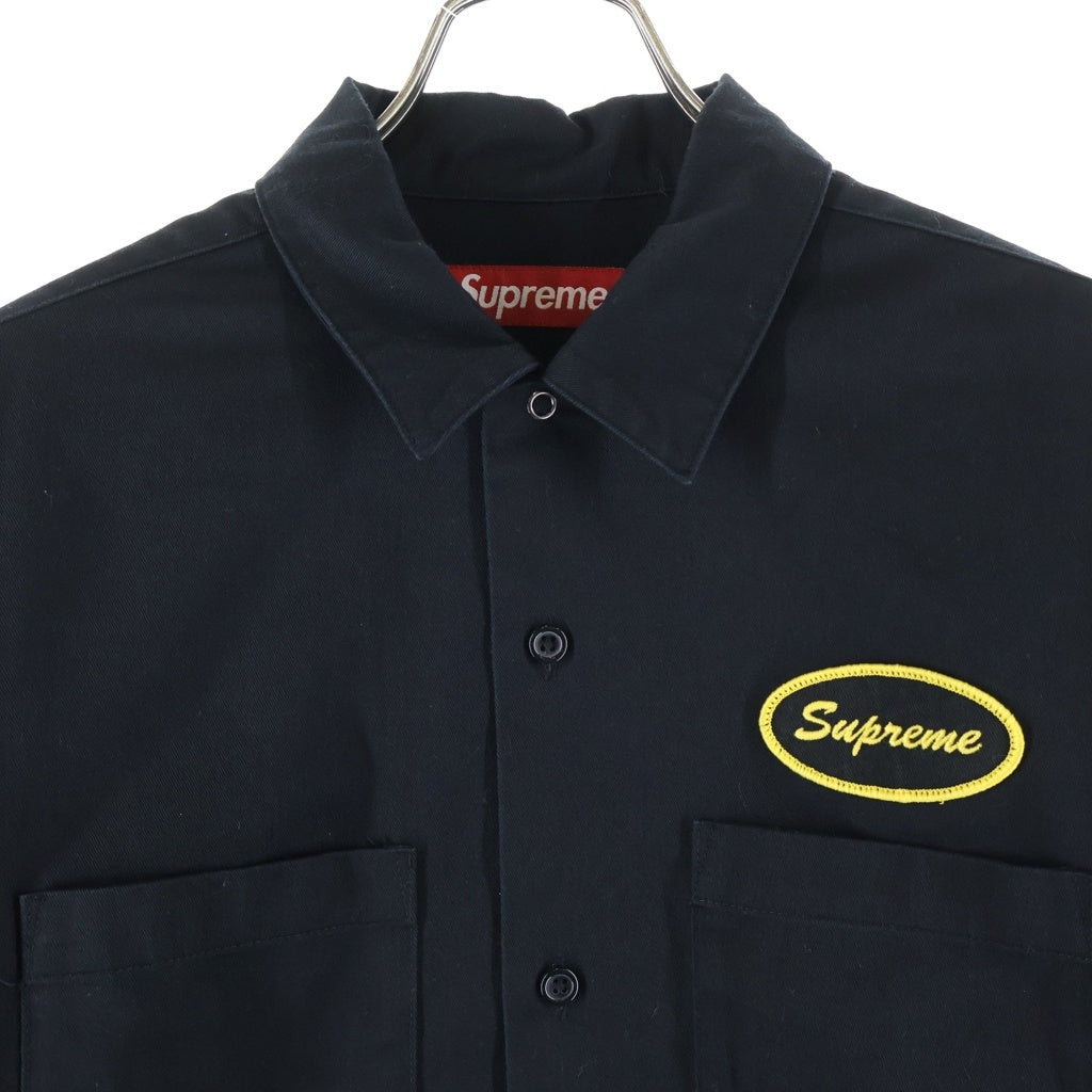 SUPREME(シュプリーム) 23AW Thermal Sleeve Work Shirt サーマルスリーブ ワークシャツ 長袖シャツ ブラック