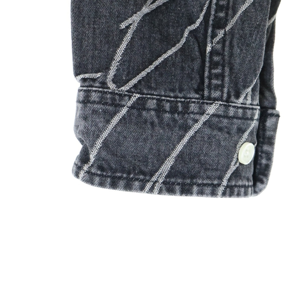 SUPREME(シュプリーム) 23AW Handwriting Jacquard Denim Shirt ハンドライティング ジャガード デニム 長袖ボタンダウンシャツ ブラック
