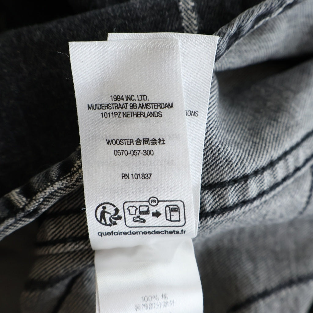 SUPREME(シュプリーム) 23AW Handwriting Jacquard Denim Shirt ハンドライティング ジャガード デニム 長袖ボタンダウンシャツ ブラック