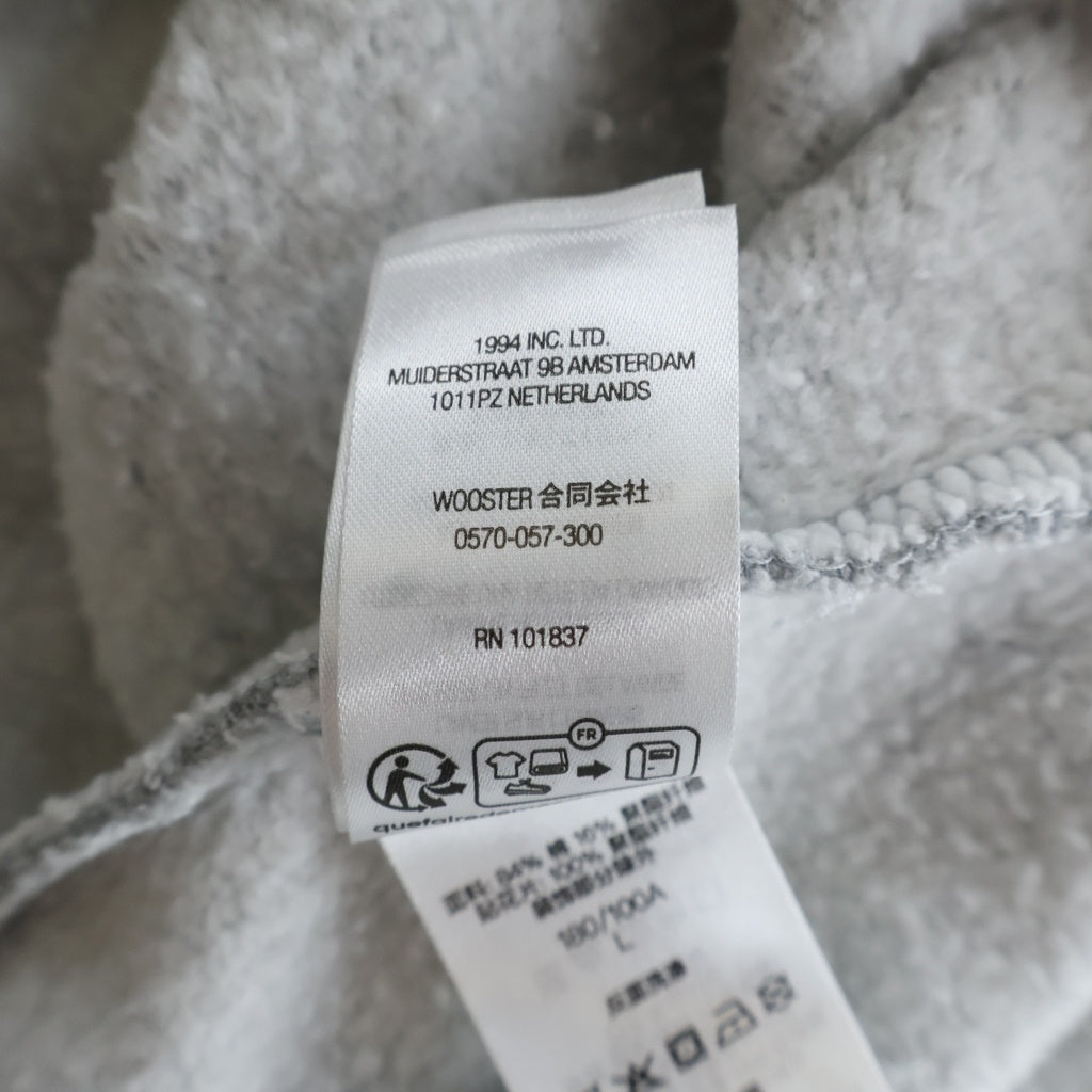SUPREME(シュプリーム) 24AW Satin Applique Hooded Sweatshirt サテンアップリケロゴ プルオーバースウェットパーカー フーディー グレー
