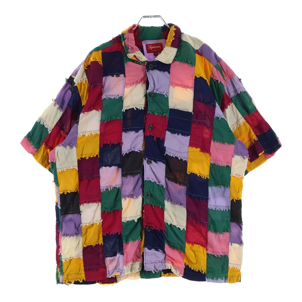 SUPREME(シュプリーム) 23SS Patchwork S/S Shirt パッチワーク 半袖コットンシャツ マルチカラー