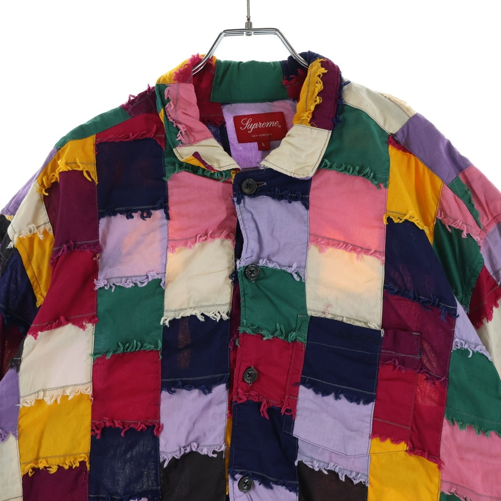 SUPREME(シュプリーム) 23SS Patchwork S/S Shirt パッチワーク 半袖コットンシャツ マルチカラー