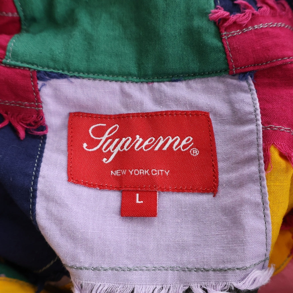 SUPREME(シュプリーム) 23SS Patchwork S/S Shirt パッチワーク 半袖コットンシャツ マルチカラー