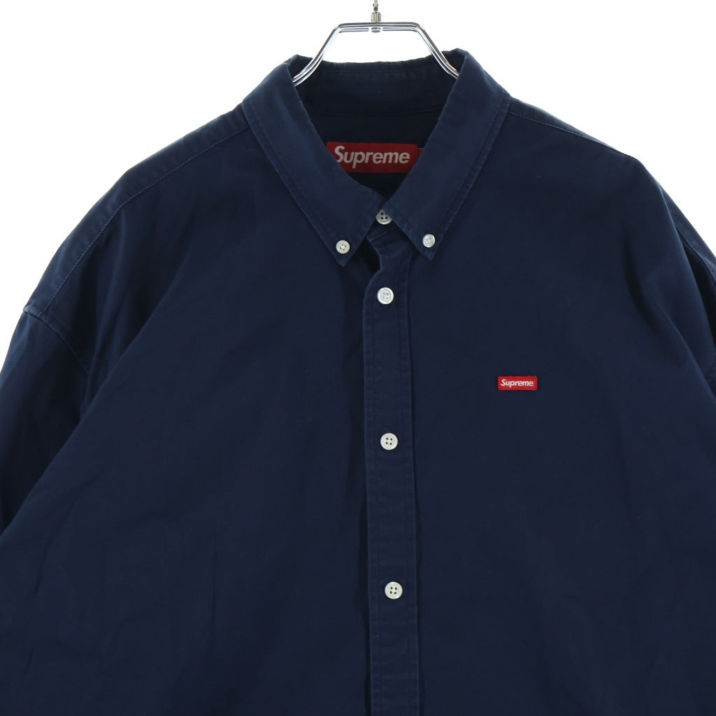 SUPREME(シュプリーム) 23AW Small Box Shirt スモールボックスロゴ 長袖ボタンダウンシャツ ネイビー