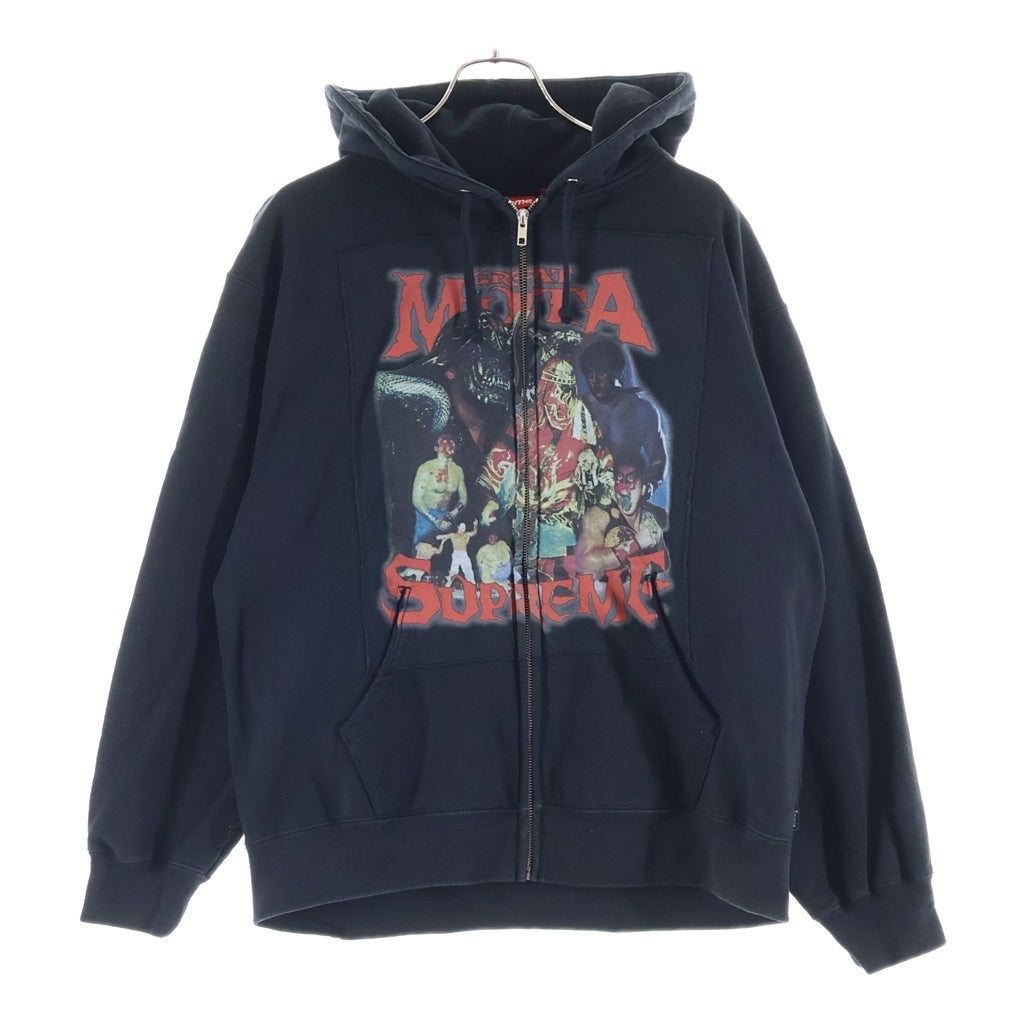 SUPREME(シュプリーム) 23AW Muta Zip Up Hooded Sweatshirt ムタ フロントプリント ジップアップスウェットパーカー フーディー ブラック