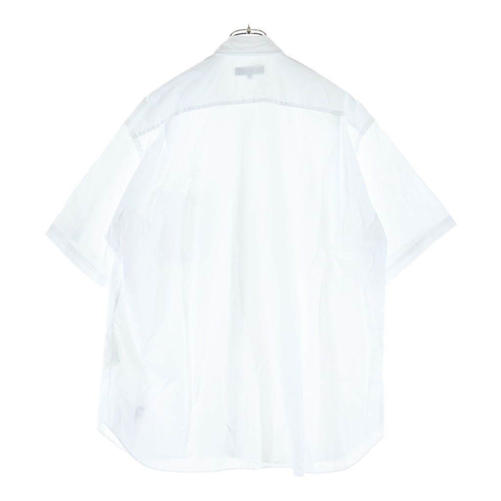 COMME des GARCONS HOMME(コムデギャルソンオム) 25SS AD2024 LOGO SHORT SLEEVE SHIRT ロゴ刺繍 ショートスリーブ 半袖シャツ ホワイト HO-B103
