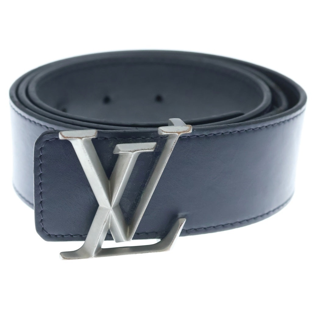 LOUIS VUITTON(ルイヴィトン) サンチュール モノグラム イニシャルバックル レザー ベルト ネイビー BC4167 M9914
