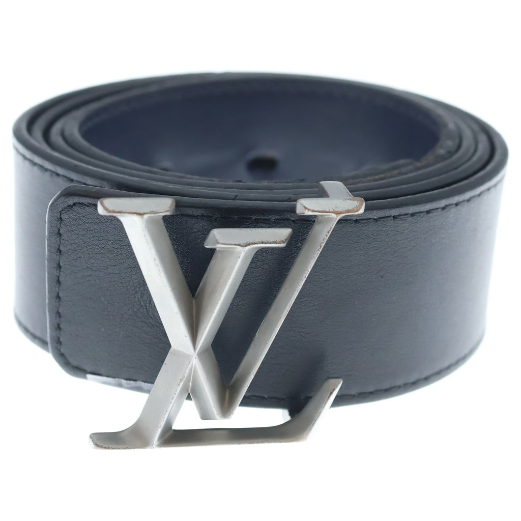 LOUIS VUITTON(ルイヴィトン) サンチュール モノグラム イニシャルバックル レザー ベルト ネイビー BC4167 M9914