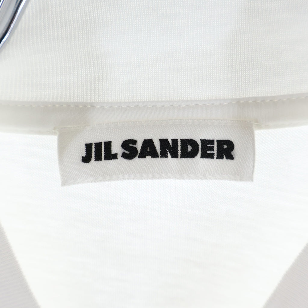 JIL SANDER(ジルサンダー) モックネック オーバーサイズ 半袖Tシャツ カットソー ホワイト J21GC0005 J45084