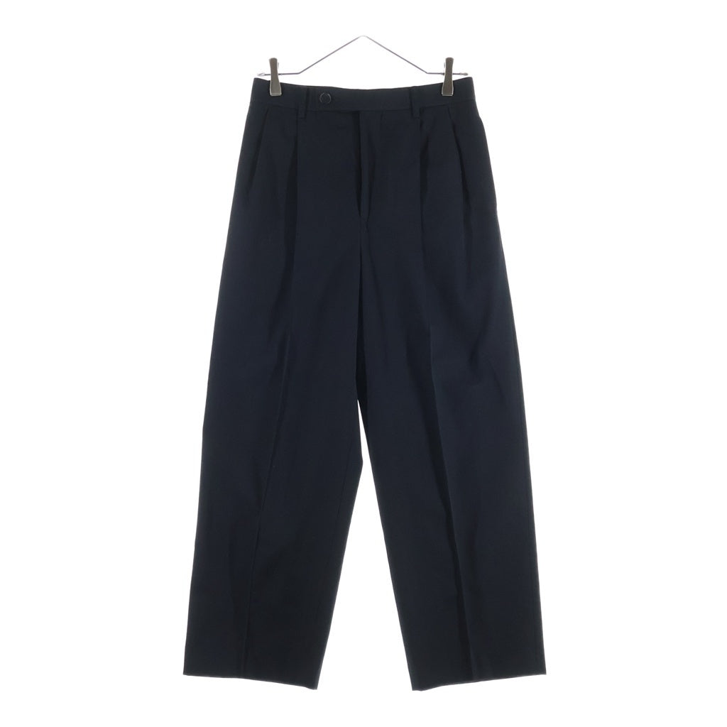 AURALEE(オーラリー) 25SS LIGHT WOOL MAX GABARDINE SLACKS ライトウール マックス ギャバジン ワンタック スラックスパンツ ブラック A25SP05MG