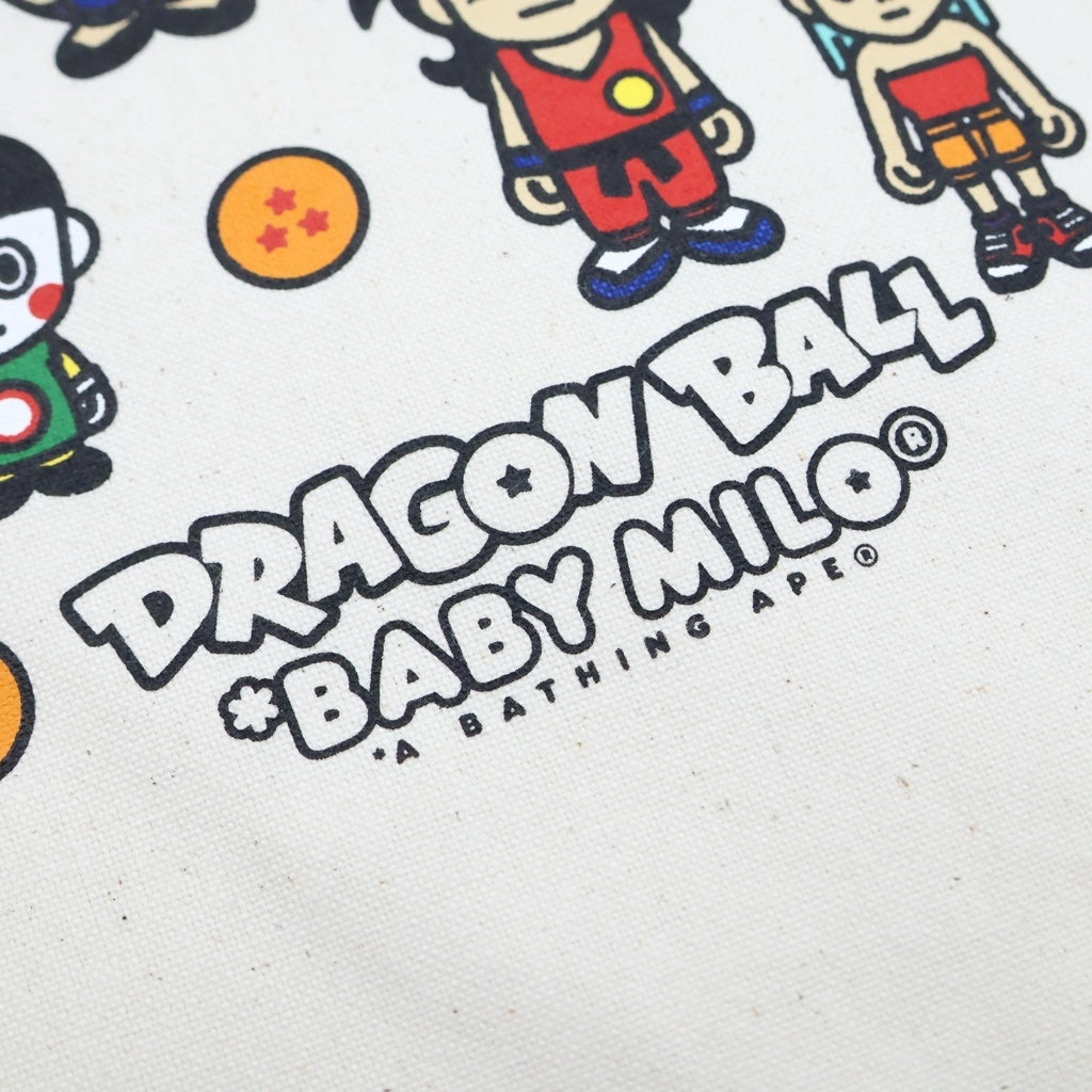 A BATHING APE(アベイシングエイプ) ×DRAGON BALL BABY MILO ドラゴンボール キャラクターデザイン トートバッグ ホワイト レディース