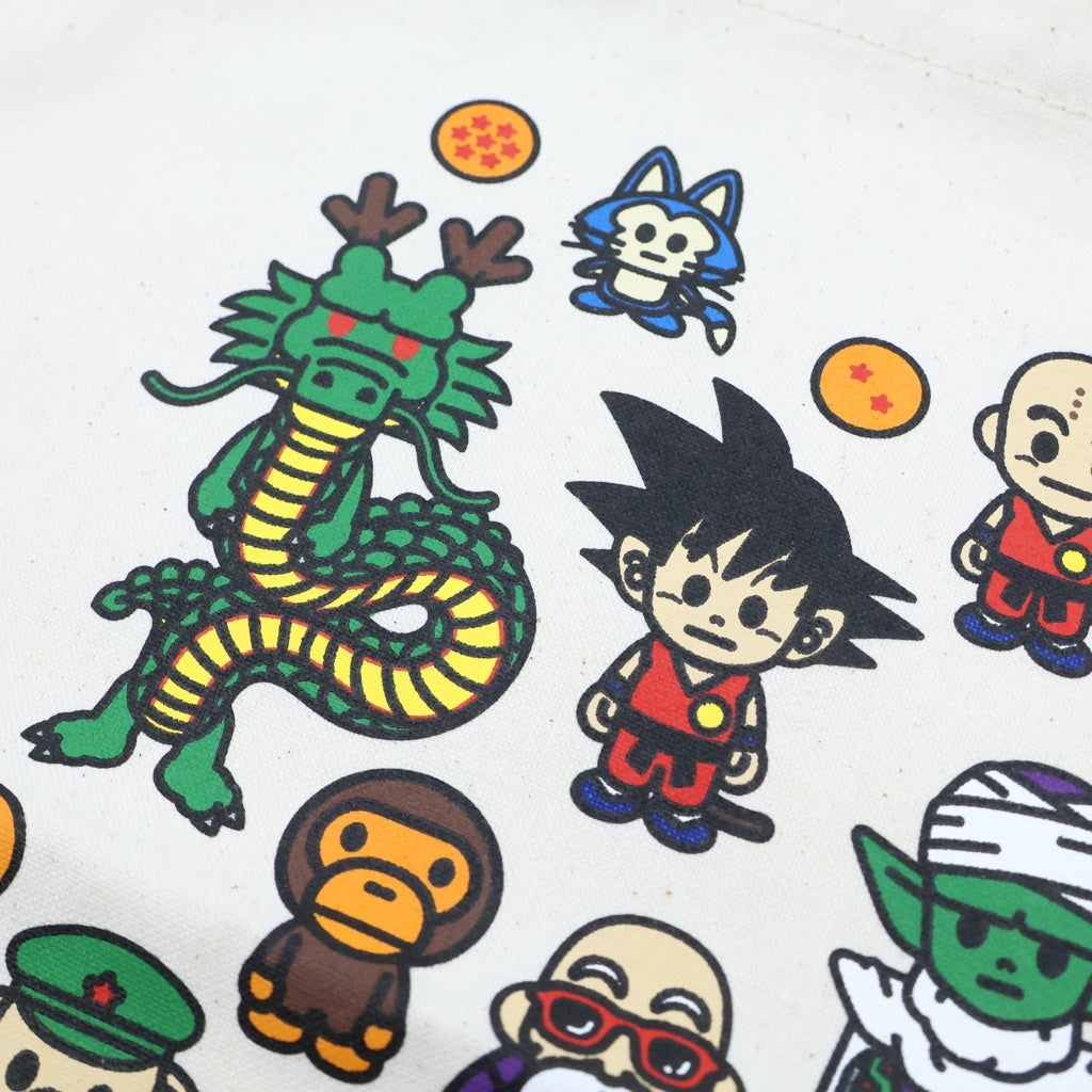 A BATHING APE(アベイシングエイプ) ×DRAGON BALL BABY MILO ドラゴンボール キャラクターデザイン トートバッグ ホワイト レディース