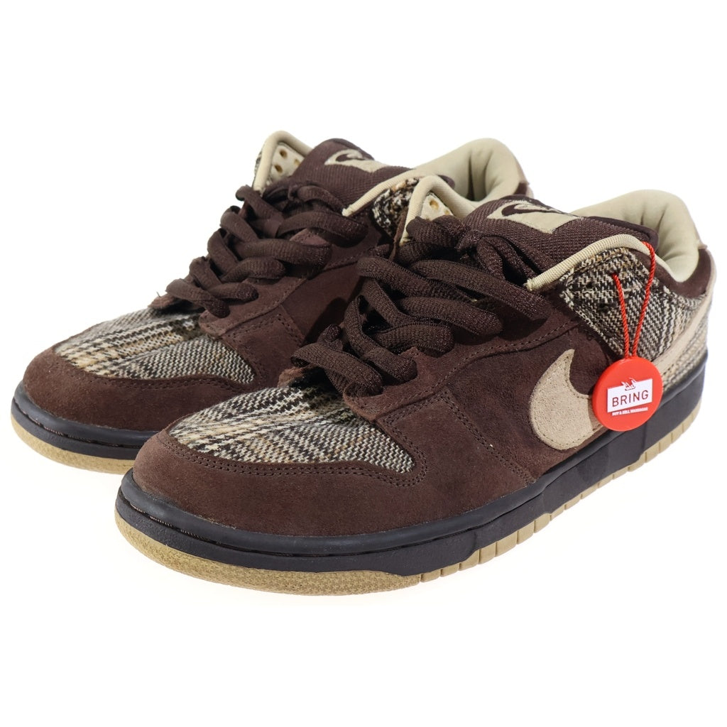 NIKE SB(ナイキエスビー) 【観賞用 2004年製】 DUNK LOW PRO TWEED ダンク プロ ツイード ローカットスニーカー ブラウン US9.5/27.5cm 304292-223
