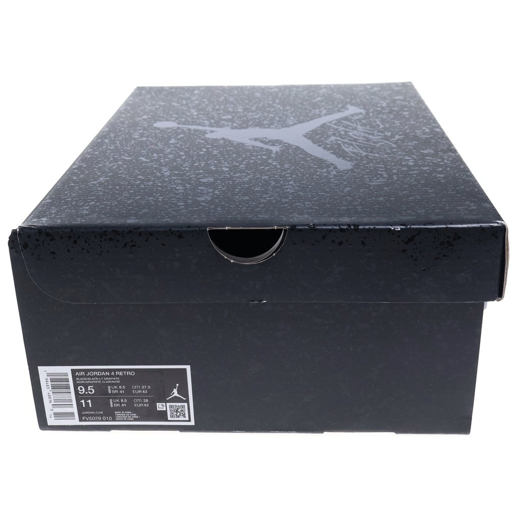 NIKE(ナイキ) AIR JORDAN 4 BLACK CAT エアジョーダン4 ブラックキャット ハイカットスニーカー ブラック US9.5/27.5cm FV5029-010