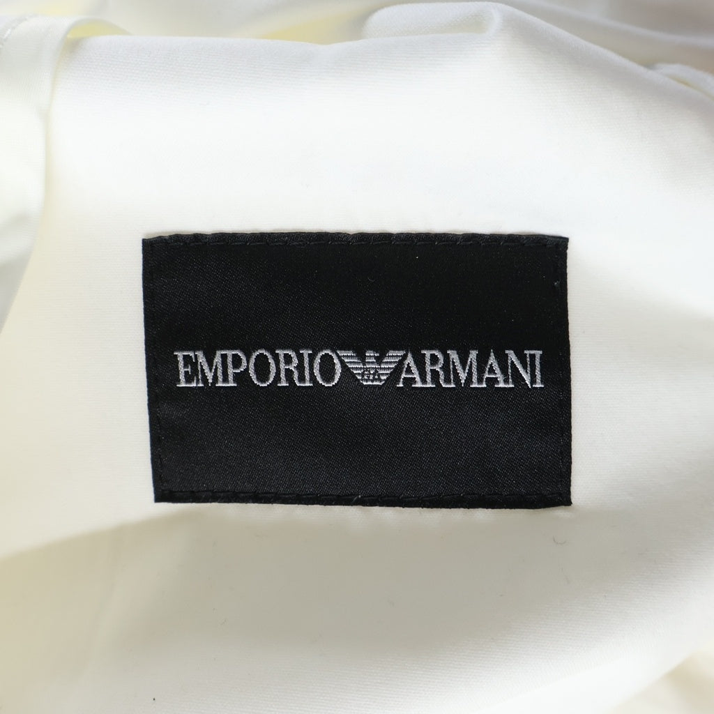 EMPORIO ARMANI(エンポリオアルマーニ) 90S ARCHIVE アーカイブ クロスラインデザイン フーデッド ジップアップ ナイロンジャケット ホワイト