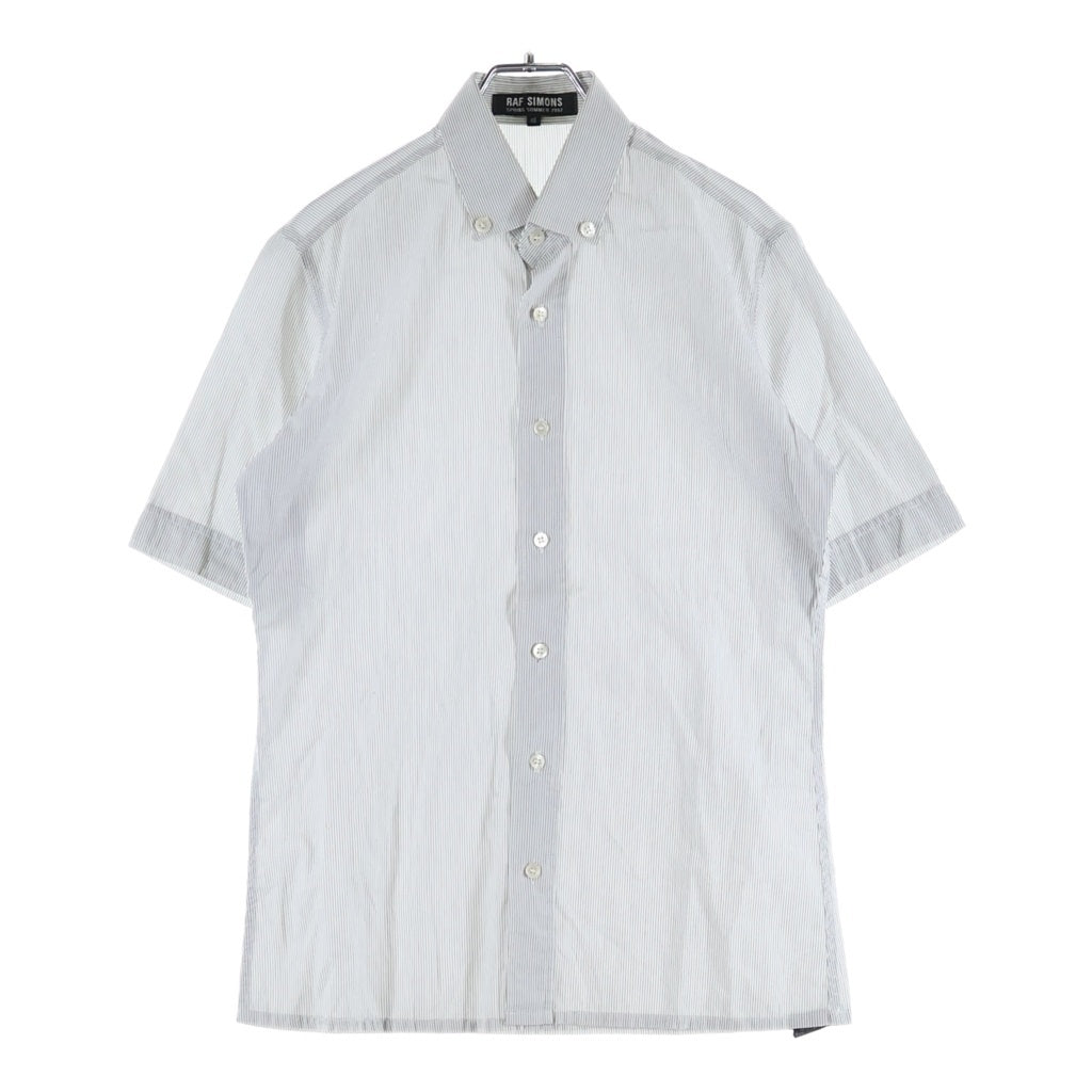 RAF SIMONS(ラフシモンズ) 02SS ARCIVE アーカイブ テロ期 ストライプ ボタンダウン 半袖シャツ ホワイト