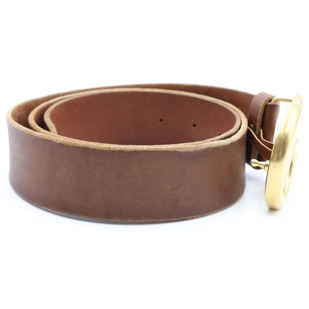 GUCCI(グッチ) GGマーモント レザーベルト ゴールド金具 ブラウン 409416