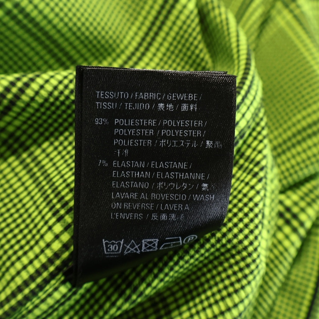 BALENCIAGA(バレンシアガ) オーバーサイズ レギュラーカラー 長袖チェックシャツ イエロー 626768 TIO06
