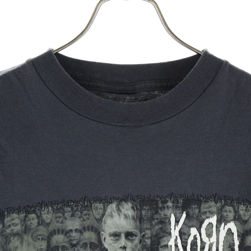 VINTAGE(ヴィンテージ) 00S VINTAGE KORN UNTOUCHABLES ALBUM PROMO 2002 ヴィンテージ コーン アンタッチャブルズ フロントプリントTシャツ 半袖クルーネックカットソー グレー