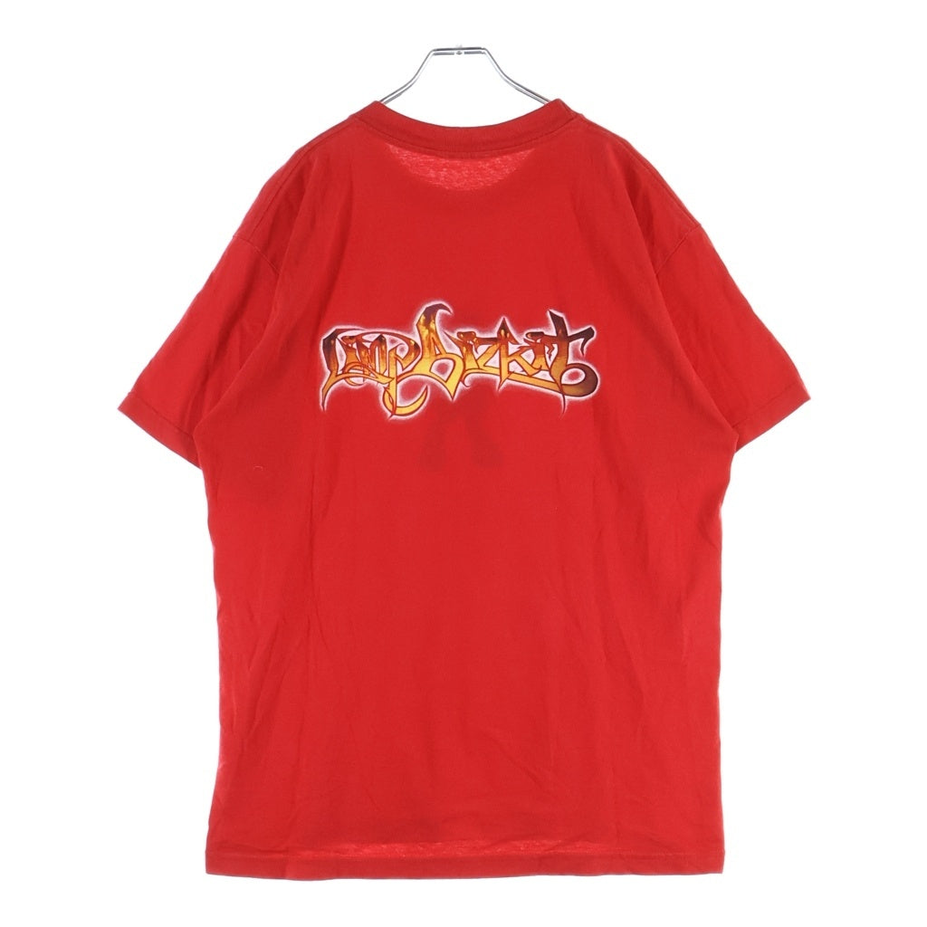 VINTAGE(ヴィンテージ) 00S VINTAGE LIMP BIZKIT GIANT ヴィンテージ リンプビズキット 両面プリントTシャツ 半袖クルーネックカットソー レッド