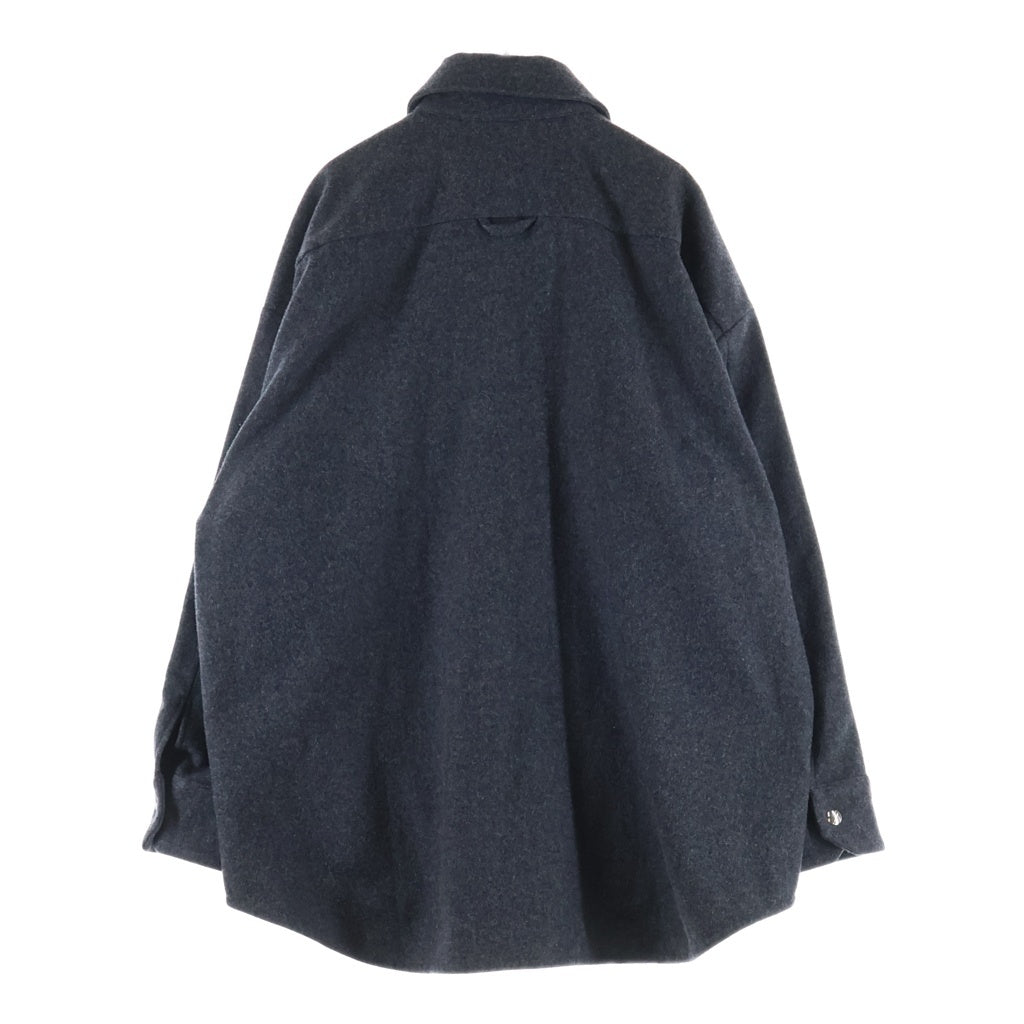Acne Studios(アクネ ストゥディオズ) ウール オーバーサイズ 長袖シャツジャケット グレー FN-WN-BLOU000435