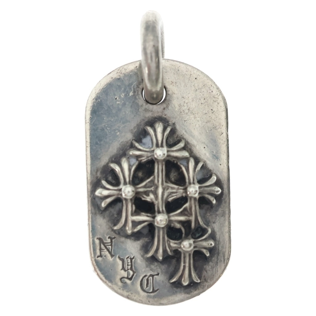 CHROME HEARTS(クロムハーツ) RAISED DOGTAG レイズドドッグタグ NYC限定 ネックレストップ シルバー