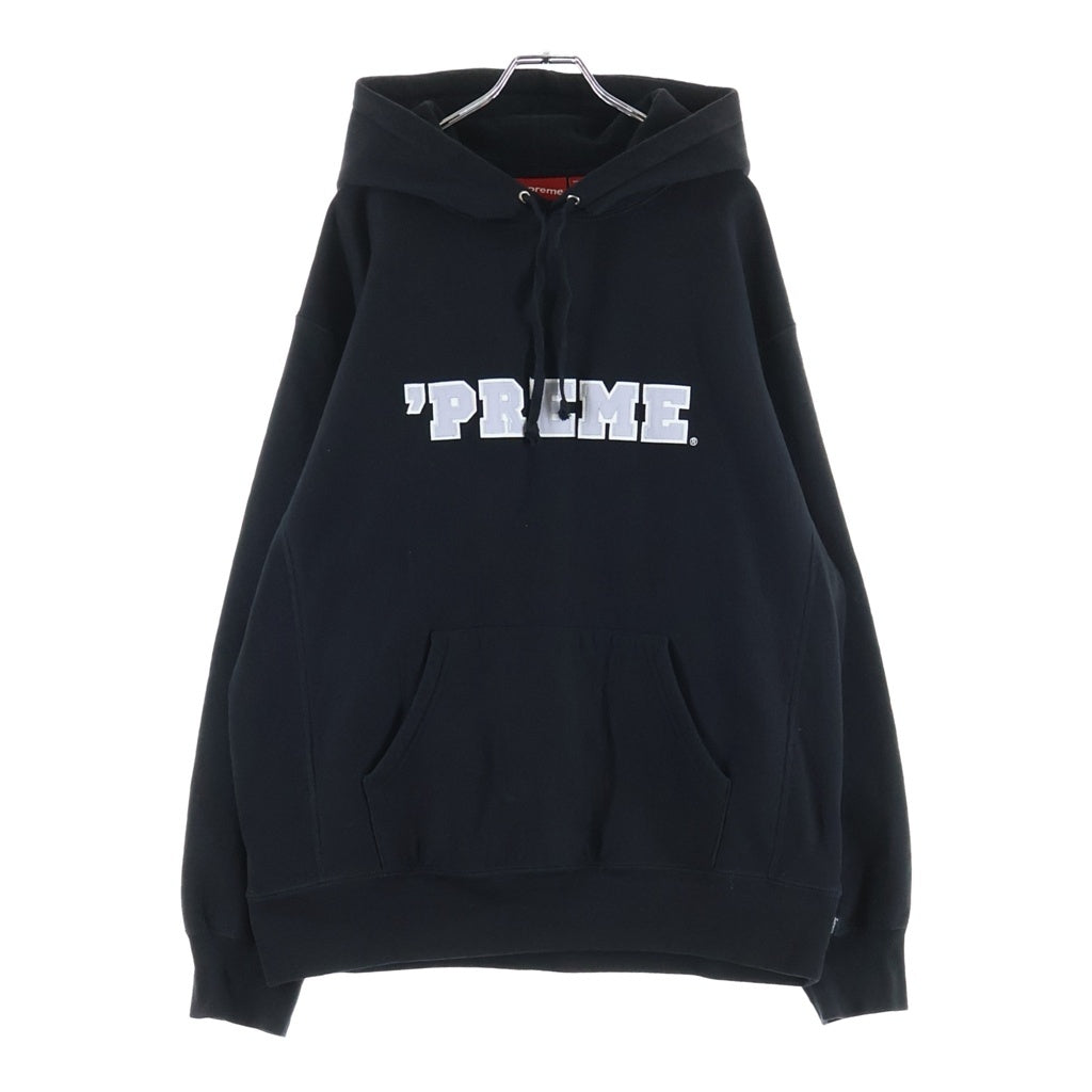 SUPREME(シュプリーム) 22AW Preme Hooded Sweatshirt ロゴワッペン プルオーバースウェットパーカー フーディー ブラック