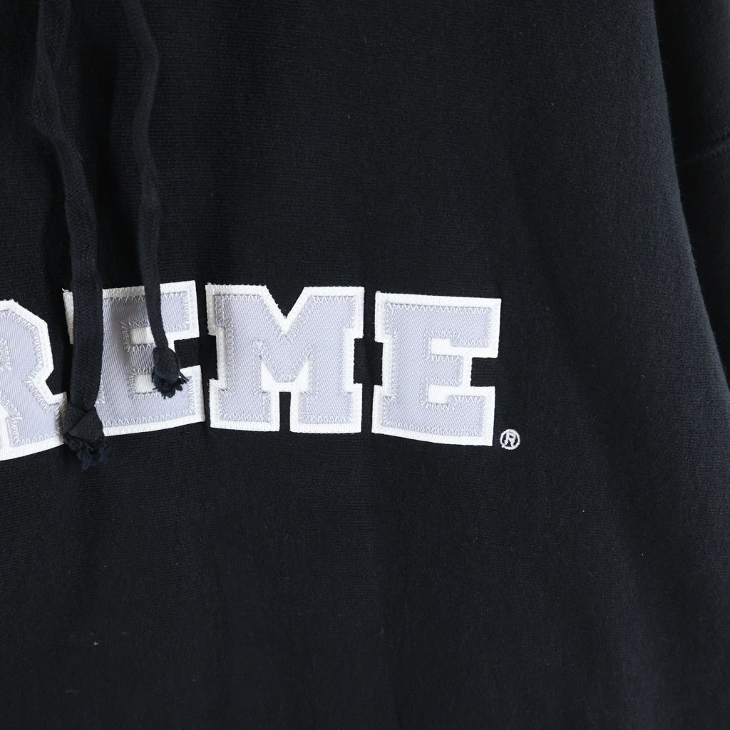 SUPREME(シュプリーム) 22AW Preme Hooded Sweatshirt ロゴワッペン プルオーバースウェットパーカー フーディー ブラック