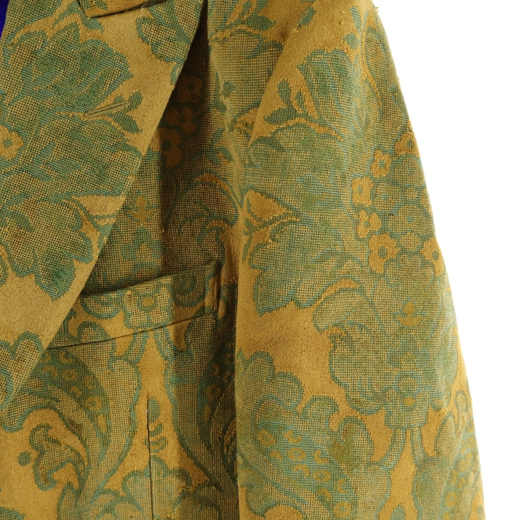 JUNYA WATANABE COMME des GARCONS(ジュンヤワタナベ コムデギャルソン) 26SS AD2025 JAQUARD FLORAL BLAZER フローラルジャガード 2Bシングルテーラードジャケット イエロー WQ-J005