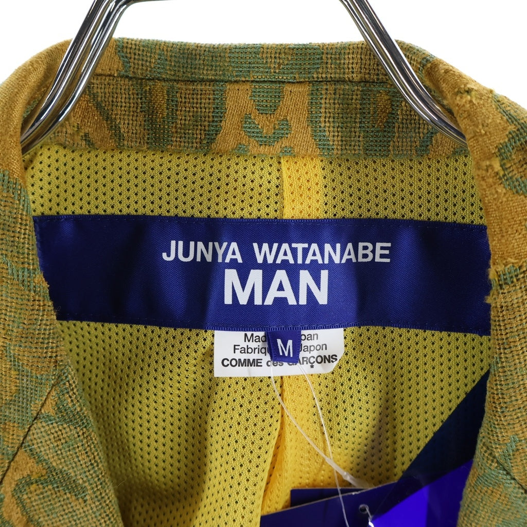JUNYA WATANABE COMME des GARCONS(ジュンヤワタナベ コムデギャルソン) 26SS AD2025 JAQUARD FLORAL BLAZER フローラルジャガード 2Bシングルテーラードジャケット イエロー WQ-J005